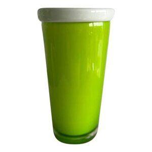 MCM Mid-Century Modern Green Blown Glass Vase